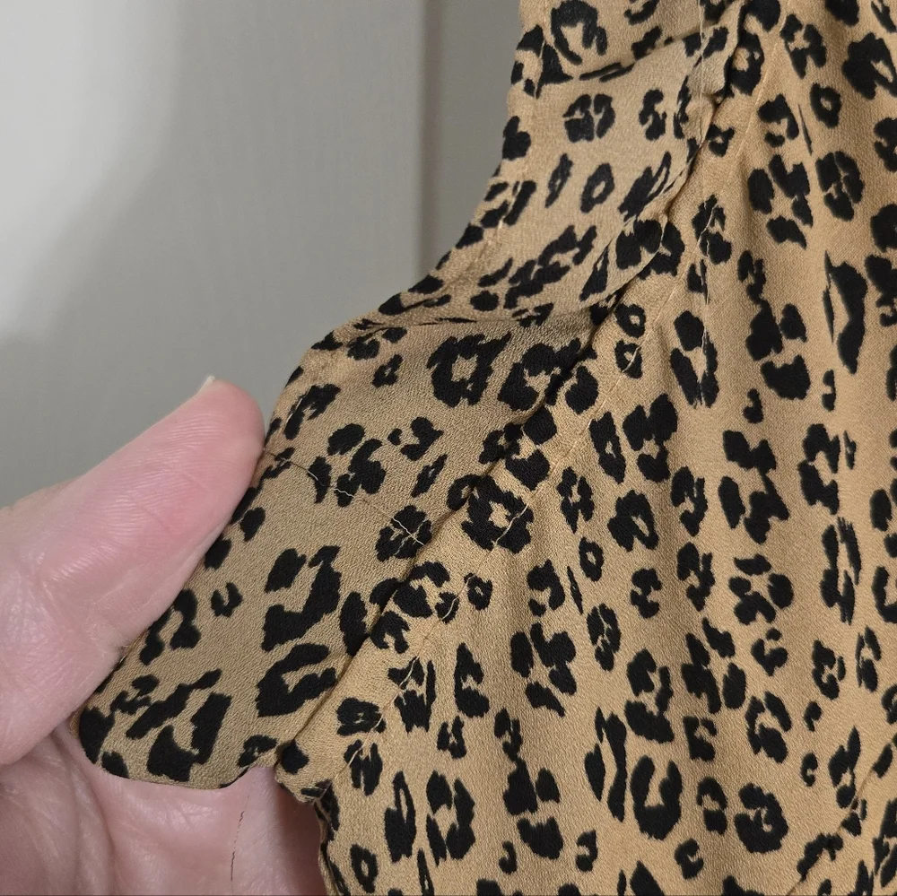 Who What Wear Brown And Black Animal Print Dress Sleeveless Size XXL - Picture 10 of 10